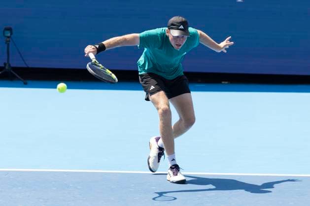 August 11, 2025, Mason, Ohio, USA: Mason, Ohio; Cincinnati Open Tennis Tournament - 2025 08 11 - Alex Michelson plays a ball against opponent Holger Rune. - ZUMAPress Mason USA - ZUMAn24_ 20250811_zaf_n24_113 Copyright: xWallyxNellx