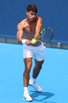 August 11, 2025, Mason, Ohio, United States: CARLOS ALCARAZ of Spain during practice session of the Cincinnati Open at the Lindner Family Tennis Center. Mason, Ohio. Mason United States - ZUMAc278 20250811_zsp_c278_025 Copyright: xMarcinxCholewinskix