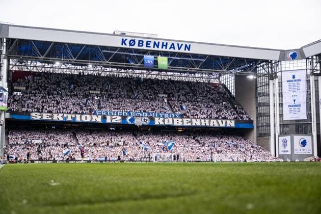 250812 Fans of FC Copenhagen ahead of the UEFA Champions League qualifier football match between FC Copenhagen and Malmö FF on August 12, 2025 in Copenhagen. Photo: Petter Arvidson BILDBYRAN kod PA PA1061 fotboll football soccer fotball uefa champions league champions league fc copenhagen malmö ff bbeng kval fc köpenhamn publik Copyright: PETTERxARVIDSON BB250812PA013