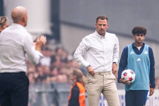 250812 Head coach Jacob Neestrup of FC Copenhagen during the UEFA Champions League qualifier football match between FC Copenhagen and Malmö FF on August 12, 2025 in Copenhagen. Photo: Petter Arvidson BILDBYRAN kod PA PA1061 fotboll football soccer fotball uefa champions league champions league fc copenhagen malmö ff bbeng kval fc köpenhamn Copyright: PETTERxARVIDSON BB250812PA042