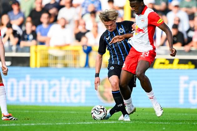 Club Brugge v Salzburg - UEFA Champions League BRUGGE, BELGIUM - AUGUST 12 : Vermant Romeo forward of Club Brugge in action during the UEFA Champions League 2025 26 third qualifying round second leg between Club Brugge and Salzburg on August 12, 2025 in Brugge, Belgium, 12 08 2025 Brugge Belgium  Copyright: xJanxDexMeuleneirx