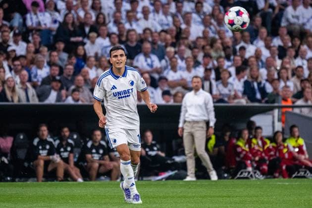 250812 Mohamed Elyounoussi of FC Copenhagen during the UEFA Champions League qualifier football match between FC Copenhagen and Malmö FF on August 12, 2025 in Copenhagen. Photo: Christoffer Borg Mattisson BILDBYRAN COP 261 PA1061 fotboll football soccer fotball uefa champions league champions league fc copenhagen malmö ff bbeng kval fc köpenhamn Copyright: CHRISTOFFERxBORGxMATTISSON BB250812CB075