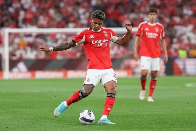 Portugal, Lissabon 2025.08.12 xJFx Rückspiel Dritte Qualifikationsrunde Uefa Champions League 2025 26 , S.L.Benfica - OGC Nice v.l., Richard Rios (S.L.Benfica) in aktion, in action, Copyright: JoaquimxFerreira