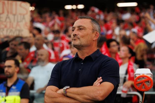 Franck Haise seen during Champions League qualifying game between SL Benfica and OGC Nice (Maciej Rogowski) Lisbon Estadio Da Luz Portugal Copyright: xMaciejxRogowskix slbogcnice2526-30
