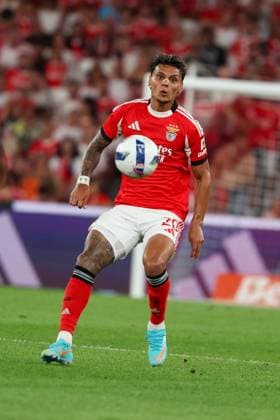 Portugal, Lissabon 2025.08.12 xJFx Rückspiel Dritte Qualifikationsrunde Uefa Champions League 2025 26 , S.L.Benfica - OGC Nice v.l., Richard Rios (S.L.Benfica) in aktion, in action, Copyright: JoaquimxFerreira