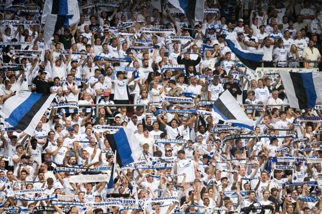250812 Fans of FC Copenhagen during the UEFA Champions League qualifier football match between FC Copenhagen and Malmö FF on August 12, 2025 in Copenhagen. Photo: Christoffer Borg Mattisson BILDBYRAN COP 261 PA1061 fotboll football soccer fotball uefa champions league champions league fc copenhagen malmö ff bbeng kval fc köpenhamn Copyright: CHRISTOFFERxBORGxMATTISSON BB250812CB136