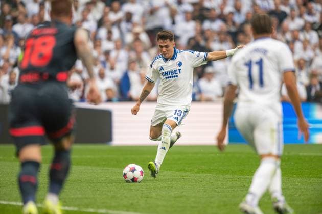 FC Copenhagen v Malmo FF, UEFA Champions League qualification, Copenhagen, Denmark Copenhagen, Denmark. 12th, August 2025. Rodrigo Huescas (13) of FC Copenhagen seen during the UEFA Champions League qualification match between FC Copenhagen and Malmo FF at Parken in Copenhagen. Denmark, Copenhagen  Copyright: xGonzalesxPhoto TobiasxJorgensenx