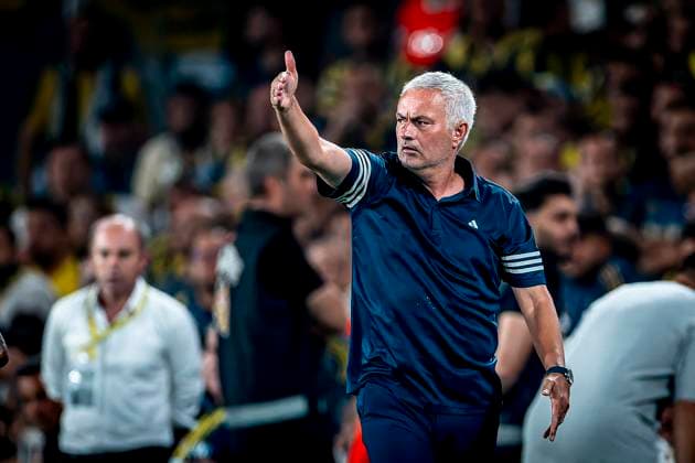 Fenerbahce SK trainer Jose Mourinho during the match Fenerbahce - Feyenoord at the Åžükrü SaracoÄülu Spor Kompleksi for the Champions League - Third qualifying round - 2nd leg season 2025-2026 in ISTANBUL, Turkey on 10 august 2025, (photo by Marcel van Dorst EYE4images DeFodi Images)