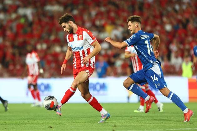BELGRAD 12.08.2025 MECZ III RUNDA ELIMINACYJNA LIGA MISTRZOW SEZON 2025 26: FK CRVENA ZVEZDA BELGRAD - LECH POZNAN --- UEFA CHAMPIONS LEAGUE THIRD QUALIFYING ROUND MATCH: RED STAR BELGRADE - LECH POZNAN NZ NAYAIR TIKNIZYAN LEO BENGTSSON FOT. PATRYK PINDRAL 400MM.PL NEWSPIX.PL --- newspix.pl 