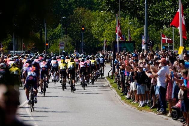 Road cycling, Rad, Radsport, Strasse 2nd stage of PostNord Tour of Denmark The peleton departs for the second stage of PostNord Tour of Denmark from Roedovre to Gladsaxe, Denmark, Wednesday August 13, 2025 , Zealand Denmark Copyright: MadsxClausxRasmussenx spdk20250813-145749-L