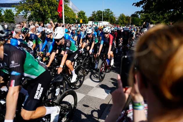 Road cycling, Rad, Radsport, Strasse 2nd stage of PostNord Tour of Denmark The peleton departs for the second stage of PostNord Tour of Denmark from Roedovre to Gladsaxe, Denmark, Wednesday August 13, 2025 , Zealand Denmark Copyright: MadsxClausxRasmussenx spdk20250813-145925-L