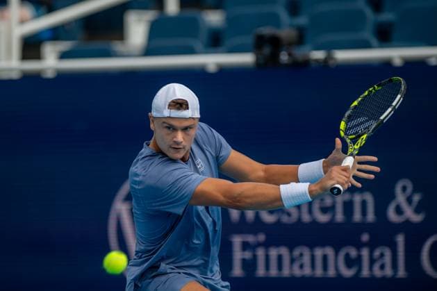 Cincinnati Open Round Of 16: Francis Tiafoe V Holger Rune Holger Rune is seen during his Round of 16 match at the Cincinnati Open in Mason, Ohio, on August 13, 2025. Mason Ohio United States  Copyright: xJasonxWhitmanx originalFilename:whitman-cincinna250813_npaXa.jpg