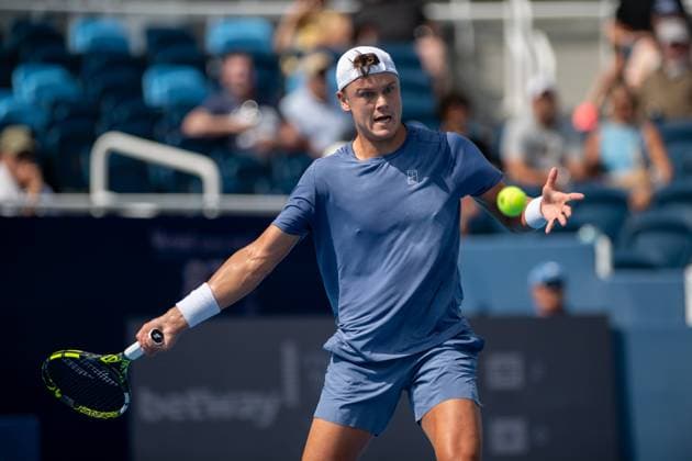 Cincinnati Open Round Of 16: Francis Tiafoe V Holger Rune Holger Rune is seen during his Round of 16 match at the Cincinnati Open in Mason, Ohio, on August 13, 2025. Mason Ohio United States  Copyright: xJasonxWhitmanx originalFilename:whitman-cincinna250813_np132.jpg