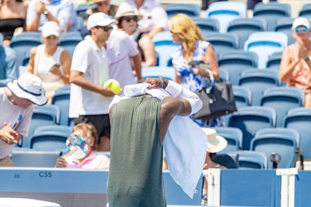 TENNIS : Tournoi de Cincinatti - 1 8 Huitieme - 13 08 2025 Frances Tiafoe, usa, Tournoi de Cincinatti 2025, 8e de Finale, abandon sur blessure  Copyright: xx
