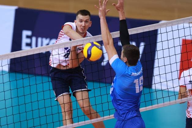EuroVolley 2026 Qualification CRO vs EST Kruno Nikacevic of Croatia in action during EuroVolley 2026 Qualification Phase, Pool D mach between Croatia and Estonia at Gradski vrt in Osijek, Croatia on August 13, 2025.  DavorxJavorovic PIXSELL