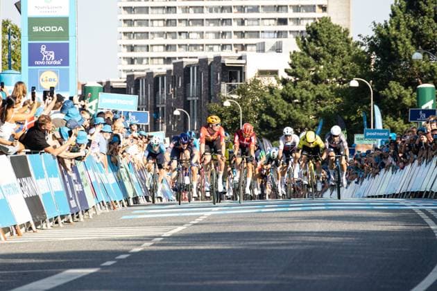 August 13, 2025, Gladsaxe, Denmark: Soren Waerenskjold (C) of Norway and Uno-X Mobility rides during the 2 stage of PostNord Danmark Rundt 2025. The second stage of the PostNord Danmark Rundt 2025 cycling race starts in Rodovre and finishes in Gladsaxe. Gladsaxe Denmark - ZUMAs197 20250813_aaa_s197_043 Copyright: xKristianxTuxenxLadegaardxBergx