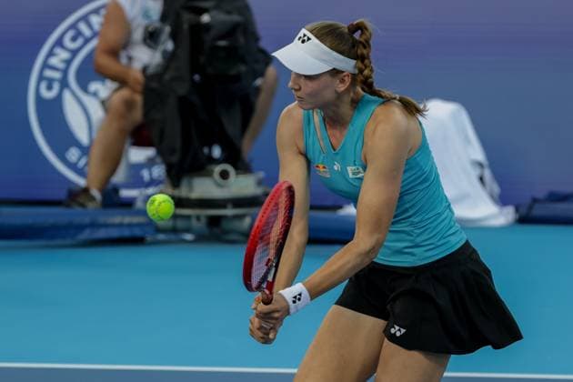 August 13, 2025, Mason, Ohio, U.S: Elena Rybakina (KAZ) in action during WednesdayÃ¢â‚¬â ¢s Round of 16 of the Cincinnati Open at the Lindner Family Tennis Center, Mason, Oh. Mason U.S - ZUMAs304 20250813_zaf_s304_198 Copyright: xScottxStuartx