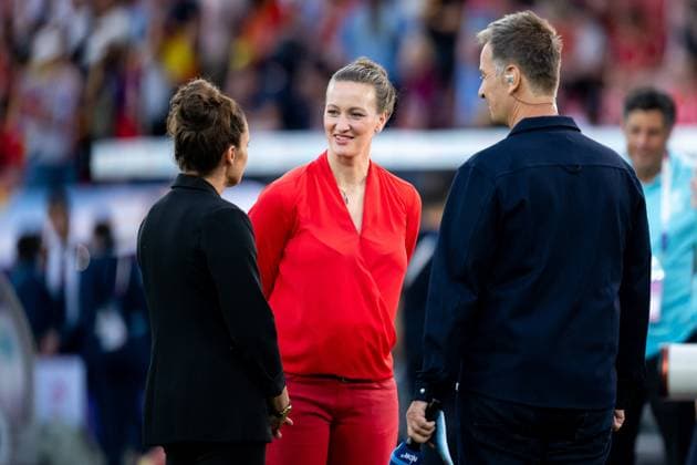 Almuth Schult (ARD TV Expertin), SUI, Deutschland vs Spanien, Fussball, UEFA Womens Euro 2025, Halbfinale, 23.07.2025 SUI, Deutschland vs Spanien, Fussball, UEFA Womens Euro 2025, Halbfinale, 23.07.2025 Zuerich Copyright: xEibner-Pressefoto Memmlerx EP_MMR
