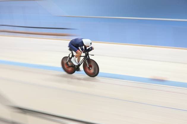 Track cycling, Rad, Radsport, Bahnrad, Bahn world record attempts in Konya KONYA, TURKIYE - AUGUST 14: British cyclist William Bjergfelt set a new world one-hour record in the C5 category by covering a distance of 51.463 kilometers during the track cycling world record attempts, organized with the application of the Union Cycliste Internationale (UCI) and British Cycling at the Konya Olympic Velodrome in Konya, Turkiye on August 14, 2025. Serhat Cetinkaya Anadolu Konya Turkey. Editorial use only. Please get in touch for any other usage.  Copyright: x2025xAnadoluxSerhatxCetinkayax