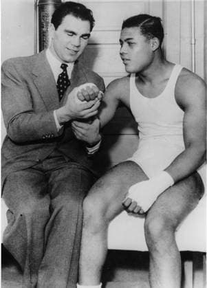 Boxen U.B.z. v.l. Max Schmeling (Deutschland) und Joe Louis (USA) !ACHTUNG AUFNAHMEDATUM GESCHÄTZT! *** boxing u B Z v l Max Schmeling Germany and Joe Louis USA ATTENTION date estimated !ACHTUNG AUFNAHMEDATUM GESCHÄTZT!