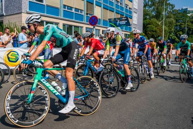 Start of the 1st stage of the Czech Tour cycling race took place on the Victory Square in Prague, Czech Republic, on August 14, 2025. (CTKxPhoto VitxSimanek) CTKPhotoP2025081403290  CTKPhotoP2025081403290