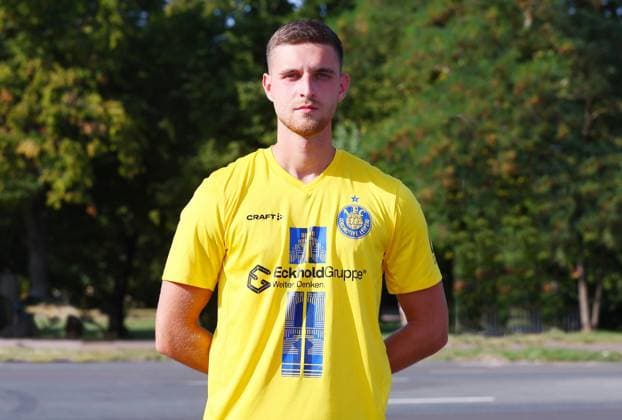Teampraesentation 1. FC Lok Leipzig Regionalliga NO Rilind Kabashi ; 1. FC Lokomotive Leipzig; Regionalliga Nord-Ost, Porträttermin 2025 2026 , Leipzig, 13.08.2025 , Nur zur redaktionellen Nutzung. Only editorial use.