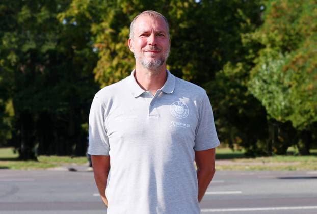 Teampraesentation 1. FC Lok Leipzig Regionalliga NO Cheftrainer Jochen Seitz ; 1. FC Lokomotive Leipzig; Regionalliga Nord-Ost, Porträttermin 2025 2026 , Leipzig, 13.08.2025 , Nur zur redaktionellen Nutzung. Only editorial use.