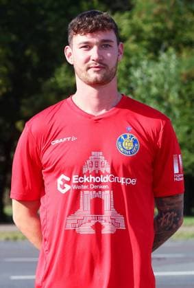 Teampraesentation 1. FC Lok Leipzig Regionalliga NO Torwart Niclas Müller Mueller ; 1. FC Lokomotive Leipzig; Regionalliga Nord-Ost, Porträttermin 2025 2026 , Leipzig, 13.08.2025 , Nur zur redaktionellen Nutzung. Only editorial use.