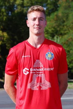 Teampraesentation 1. FC Lok Leipzig Regionalliga NO Torwart Marcel Bergmann ; 1. FC Lokomotive Leipzig; Regionalliga Nord-Ost, Porträttermin 2025 2026 , Leipzig, 13.08.2025 , Nur zur redaktionellen Nutzung. Only editorial use.