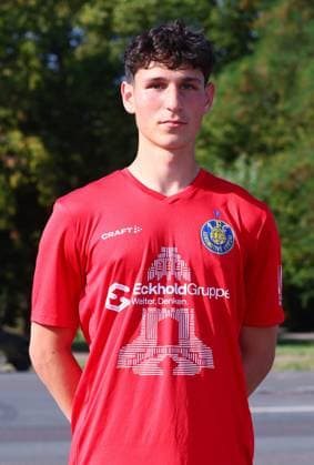 Teampraesentation 1. FC Lok Leipzig Regionalliga NO Torwart Hugo Eichler ; 1. FC Lokomotive Leipzig; Regionalliga Nord-Ost, Porträttermin 2025 2026 , Leipzig, 13.08.2025 , Nur zur redaktionellen Nutzung. Only editorial use.