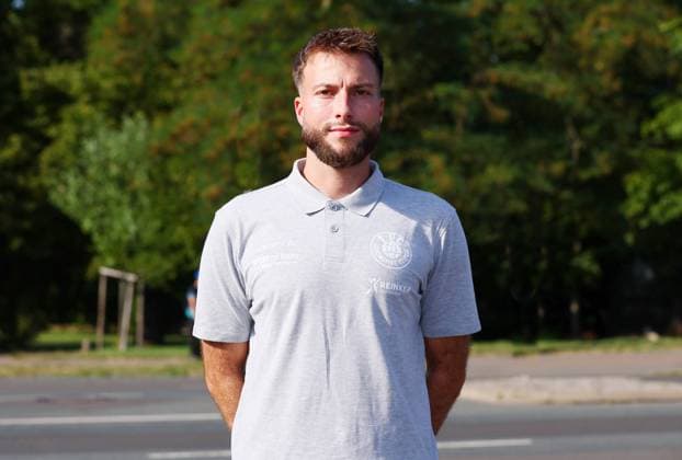 Teampraesentation 1. FC Lok Leipzig Regionalliga NO Physiotherapeut Lukas Vilda ; 1. FC Lokomotive Leipzig; Regionalliga Nord-Ost, Porträttermin 2025 2026 , Leipzig, 13.08.2025 , Nur zur redaktionellen Nutzung. Only editorial use.