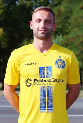 Teampraesentation 1. FC Lok Leipzig Regionalliga NO Tobias Dombrowa ; 1. FC Lokomotive Leipzig; Regionalliga Nord-Ost, Porträttermin 2025 2026 , Leipzig, 13.08.2025 , Nur zur redaktionellen Nutzung. Only editorial use.
