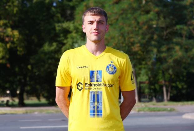 Teampraesentation 1. FC Lok Leipzig Regionalliga NO Jonas Arcalean ; 1. FC Lokomotive Leipzig; Regionalliga Nord-Ost, Porträttermin 2025 2026 , Leipzig, 13.08.2025 , Nur zur redaktionellen Nutzung. Only editorial use.