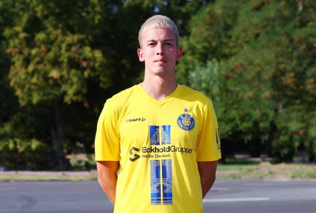 Teampraesentation 1. FC Lok Leipzig Regionalliga NO Pasqual Verkamp ; 1. FC Lokomotive Leipzig; Regionalliga Nord-Ost, Porträttermin 2025 2026 , Leipzig, 13.08.2025 , Nur zur redaktionellen Nutzung. Only editorial use.