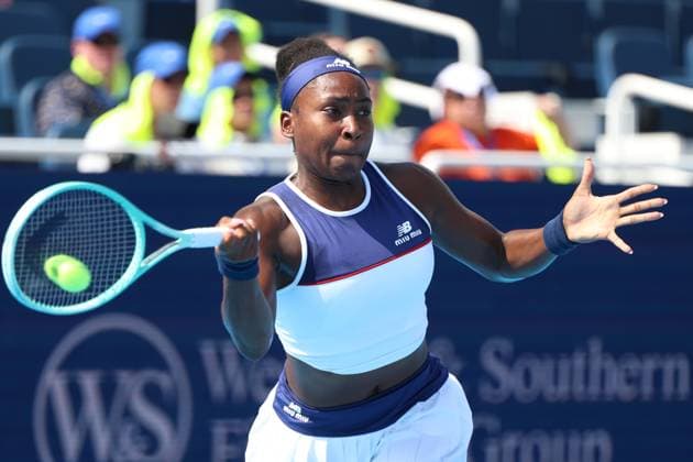 August 14, 2025, Mason, Ohio, United States: COCO GAUFF of USA during the match against L. Bronzetti of Italy in the 1 8 final of the Cincinnati Open at the Lindner Family Tennis Center. Mason, Ohio. Mason United States - ZUMAc278 20250814_zsp_c278_008 Copyright: xMarcinxCholewinskix