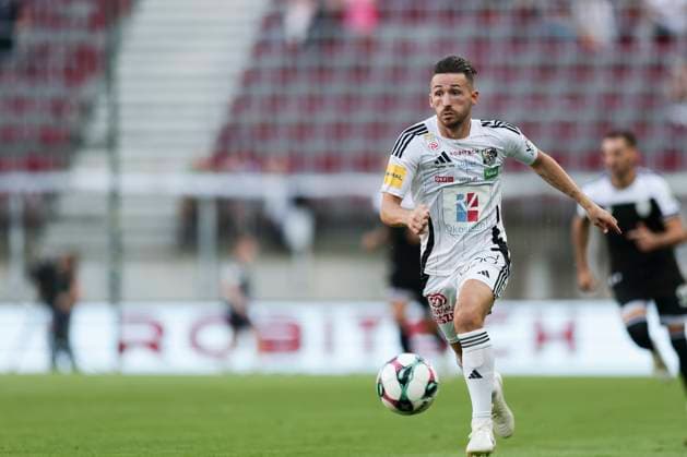 SOCCER - UEFA EL, WAC vs PAOK KLAGENFURT,AUSTRIA,14.AUG.25 - SOCCER - UEFA Europa League, qualification, Wolfsberger AC vs PAOK Thessaloniki. Image shows Donis Avdijaj (WAC).  GEPAxpictures xMatthiasxTrinkl
