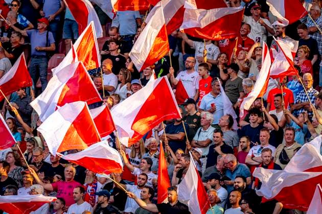 Supporters of FC Utrecht during the match Utrecht - Servette at the Galgenwaard stadium for the UEFA Europa League - Third qualifying round - 2nd leg season 2025-2026 in UTRECHT, Netherlands on 14 august 2025, (photo by Marcel van Dorst EYE4images)