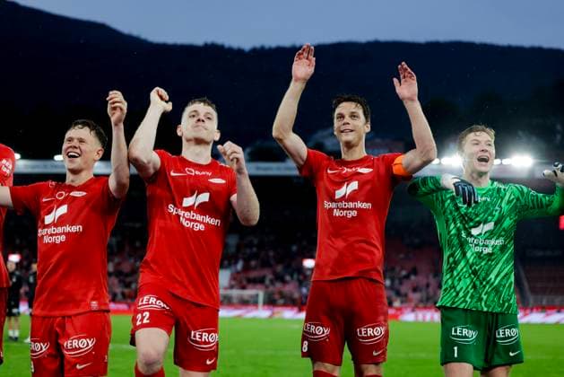 UEFA Europa Leauge Qualification 2025 SK Brann BK Häcken Bergen 20250814 Brann won and progressed after the UEFA Europa Leauge qualifying match between SK Brann and BK Häcken at Brann Stadium Photo Paul S Amundsen NTB Bergen Norway EDITORIAL USE ONLY RESTRICTED USE FOR BETTING COMPANIES  Copyright: xPaulxS.xAmundsenx xNTBx