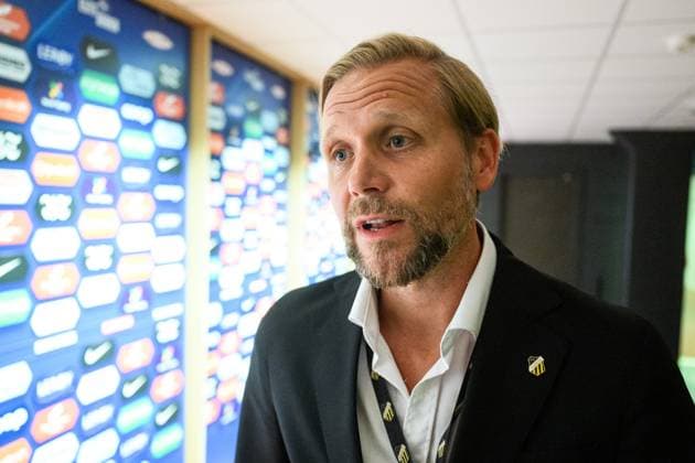 250814 CEO Marcus Jodin of Häcken after the UEFA Europa League third qualifying round football match between Brann and Häcken on August 14, 2025 in Bergen. Photo: Carl Sandin BILDBYRAN kod CS CS0753 fotboll football soccer fotball uefa europa league europa league brann häcken bbeng Copyright: CARLxSANDIN BB250814CS146