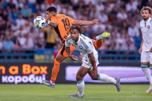 2025.08.14 Krakow pilka nozna - 3.runda kwalifikacyjna UEFA Liga Europy sezon 2025 2026 2024 2025 Szachtar Donieck - Panathinaikos FC Ateny N z Kaua Elias Daniel Mancini Foto Gleb Soboliev PressFocus 2025.08.14 Krakow Football - third qualification round UEFA Europa League 2025 2026 season Shakhtar Donieck - Panathinaikos FC Athens Kaua Elias Daniel Mancini Credit: Gleb Soboliev PressFocus NEWSPIX.PL --- newspix.pl 
