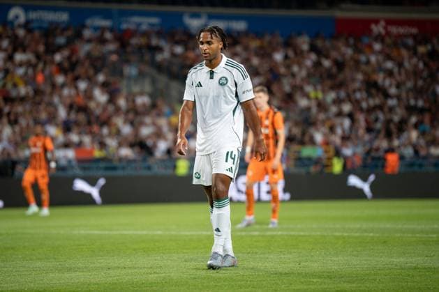 Shakhtar Donetsk v Panathinaikos - UEFA Europa League. Erik Palmer-Brown plays during the game between FC Shakhtar Donetsk and Panathinaikos F.C. in Krakow, Poland, on August 14, 2025, in the UEFA Europa League third qualifying round, second leg match at Henryk Reyman Municipal Stadium. Krakow Poland  Copyright: xMarcinxGolbax originalFilename:golba-shakhtar250814_npfnm.jpg