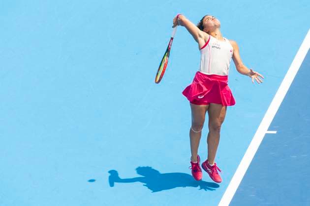 August 14, 2025, Mason, Ohio, USA: Mason, Ohio; Cincinnati Open Tennis Tournament - 2025 08 14 - Jasmine Paolini plays a ball against opponent Barbora Krejcikova. - ZUMAPress Mason USA - ZUMAn24_ 20250814_zaf_n24_112 Copyright: xWallyxNellx