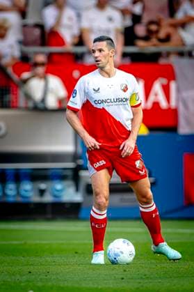 FC Utrecht defender Nick Viergever during the match Utrecht - Servette at the Galgenwaard stadium for the UEFA Europa League - Third qualifying round - 2nd leg season 2025-2026 in UTRECHT, Netherlands on 14 august 2025, (photo by Marcel van Dorst EYE4images DeFodi Images)