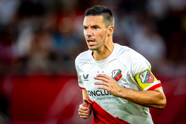 FC Utrecht defender Nick Viergever during the match Utrecht - Servette at the Galgenwaard stadium for the UEFA Europa League - Third qualifying round - 2nd leg season 2025-2026 in UTRECHT, Netherlands on 14 august 2025, (photo by Marcel van Dorst EYE4images DeFodi Images)