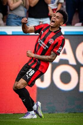 FC Midtjylland v Fredrikstad, UEFA Europa League qualification, Herning, Denmark Herning, Denmark. 14th, August 2025. Paulinho (29) of FC Midtjylland scores for 2-0 during the UEFA Europa League qualification match between FC Midtjylland and Fredrikstad at MCH Arena in Herning. Denmark, Herning  Copyright: xGonzalesxPhoto MortenxKjaerx