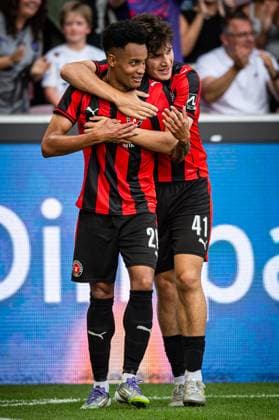 FC Midtjylland v Fredrikstad, UEFA Europa League qualification, Herning, Denmark Herning, Denmark. 14th, August 2025. Paulinho (29) of FC Midtjylland scores for 2-0 during the UEFA Europa League qualification match between FC Midtjylland and Fredrikstad at MCH Arena in Herning. Denmark, Herning  Copyright: xGonzalesxPhoto MortenxKjaerx