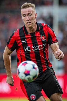 FC Midtjylland v Fredrikstad, UEFA Europa League qualification, Herning, Denmark Herning, Denmark. 14th, August 2025. Adam Buksa (9) of FC Midtjylland seen during the UEFA Europa League qualification match between FC Midtjylland and Fredrikstad at MCH Arena in Herning. Denmark, Herning  Copyright: xGonzalesxPhoto MortenxKjaerx