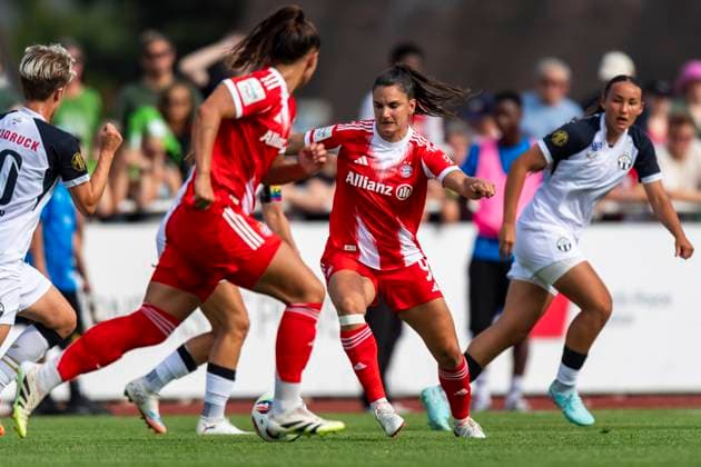 Jovana Damnjanovic (9, FC Bayern Muenchen) DEU, FC Bayern Muenchen Frauen vs FC Zuerich Frauen, Fussball, Vorbereitung, Saison 2025 26,15.08.2025, DEU, FC Bayern Muenchen Frauen vs FC Zuerich Frauen, Fussball, Vorbereitung, Saison 2025 26,15.08.2025 Friedrichshafen Copyright: xEibner-Pressefoto FlorianxWolfx EP_FWF