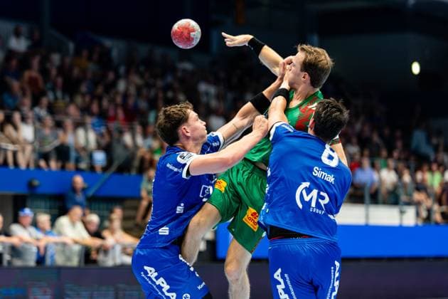 15.08.2025, GER, Handball, Maenner, Saison 25 26, Wartburg-Cup, TBV Lemgo-Lippe - SC Magdeburg 99817 Eisenach Werner-Assmann-Halle Am Sportp Thueringen Deutschland