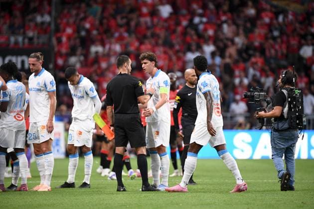 Stade Rennais FC v Olympique de Marseille - Ligue 1 McDonald s 2025 2026 05 Leonardo Julian BALERDI ROSA (om) during the Ligue 1 McDonald s match between Rennes and Marseille at Roazhon Park on August 15, 2025 in Rennes, France. Rennes France  Copyright: xFEPx 776368224